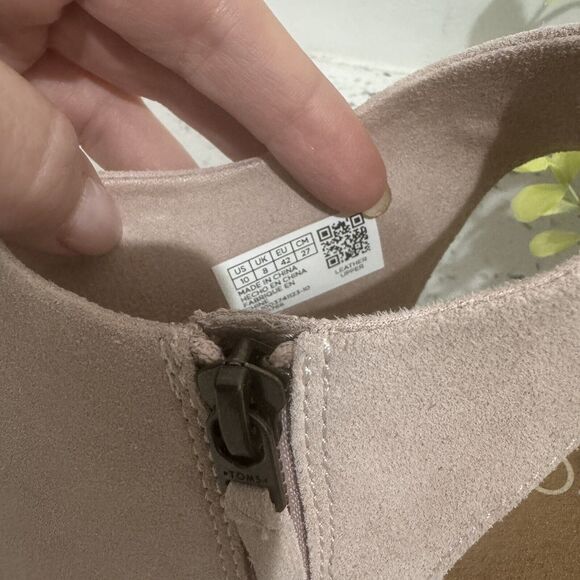 TOMS Women's Majorca Platform Shoes Blush Pink Size 10 TS suede - Picture 4 of 7